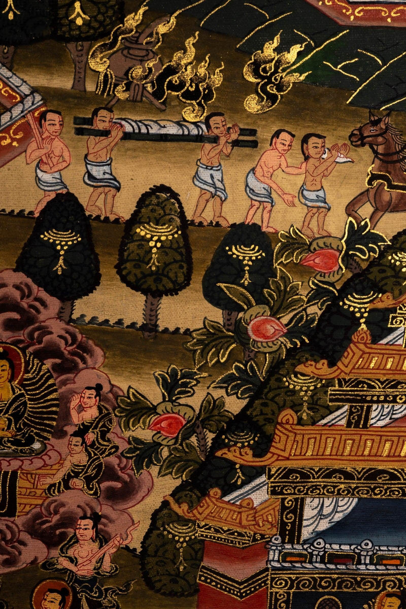 Buddha Enlightenment Thangka For Meditational Practice and Spiritual Gifts
