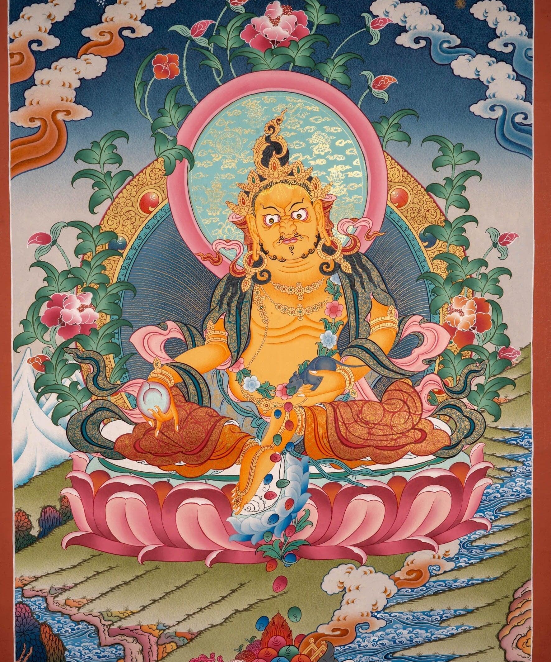 Best Quality Zambala Thangka  For Meditational Practice and Spiritual Gifts