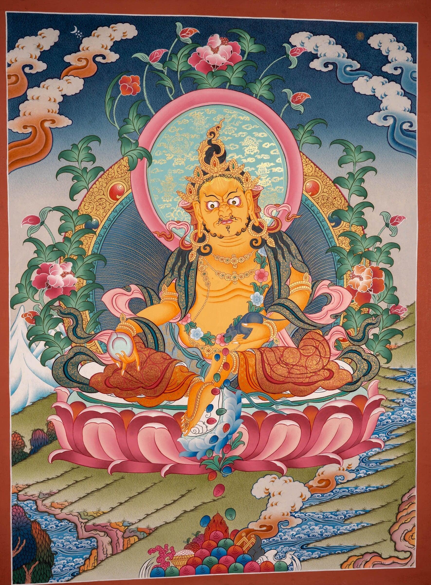 Best Quality Zambala Thangka  For Meditational Practice and Spiritual Gifts