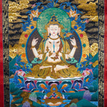 Chenrezig Hand Painting for Meditation 