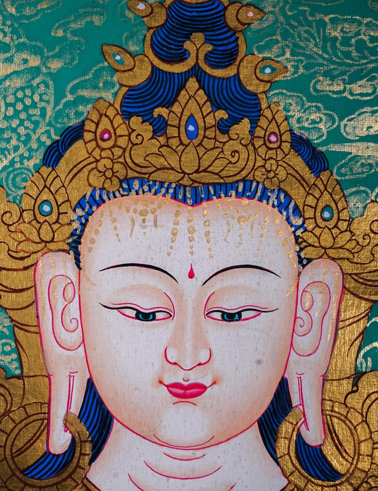 Chenrezig Hand Painting for Meditation