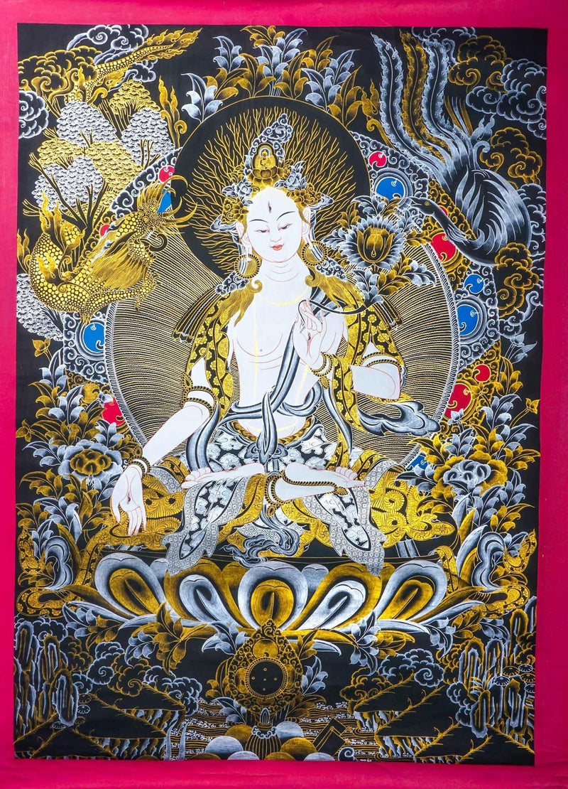 Master Piece Thangka Painting - White Tara