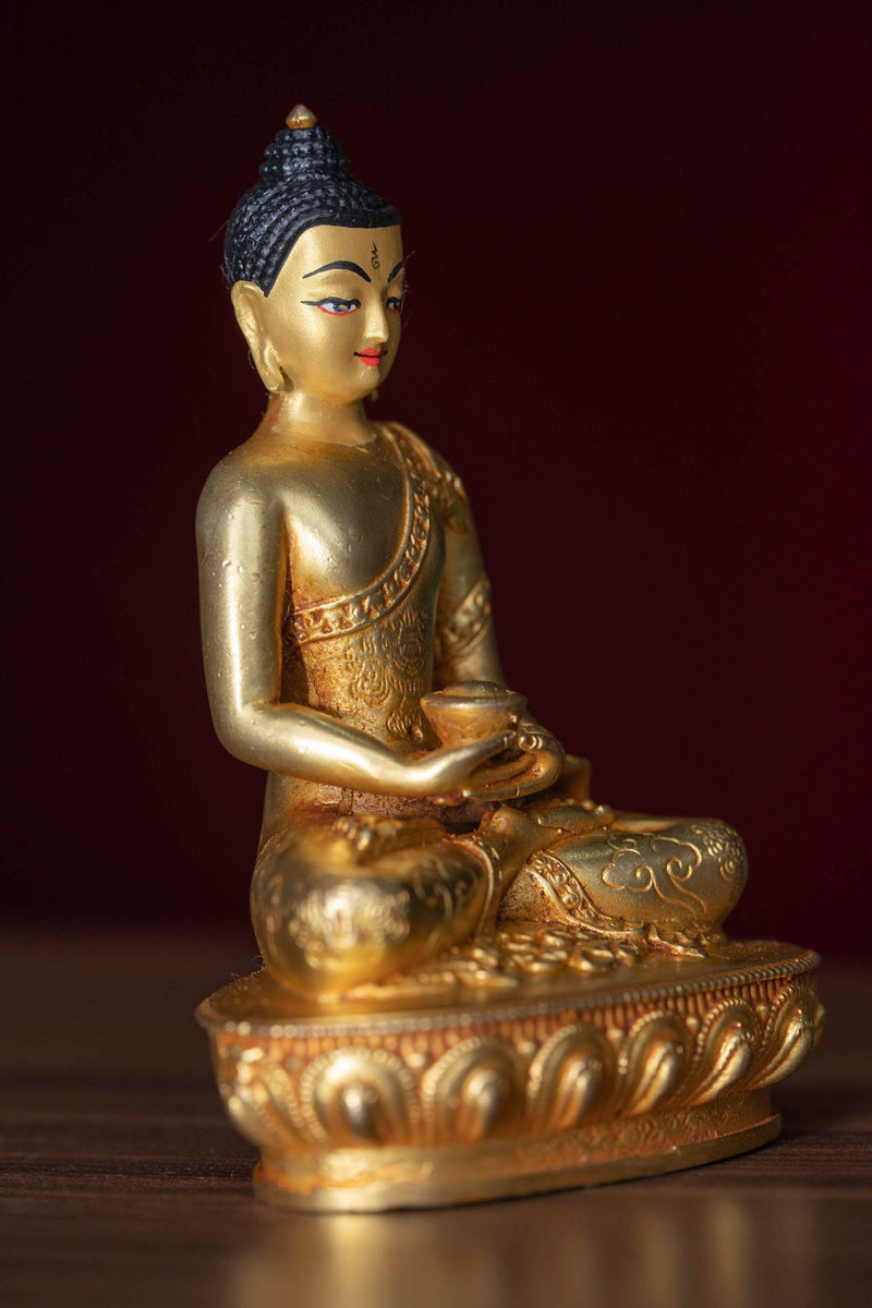 Amitabha Buddha Fully Gold Plated Tiny statue metal crafts