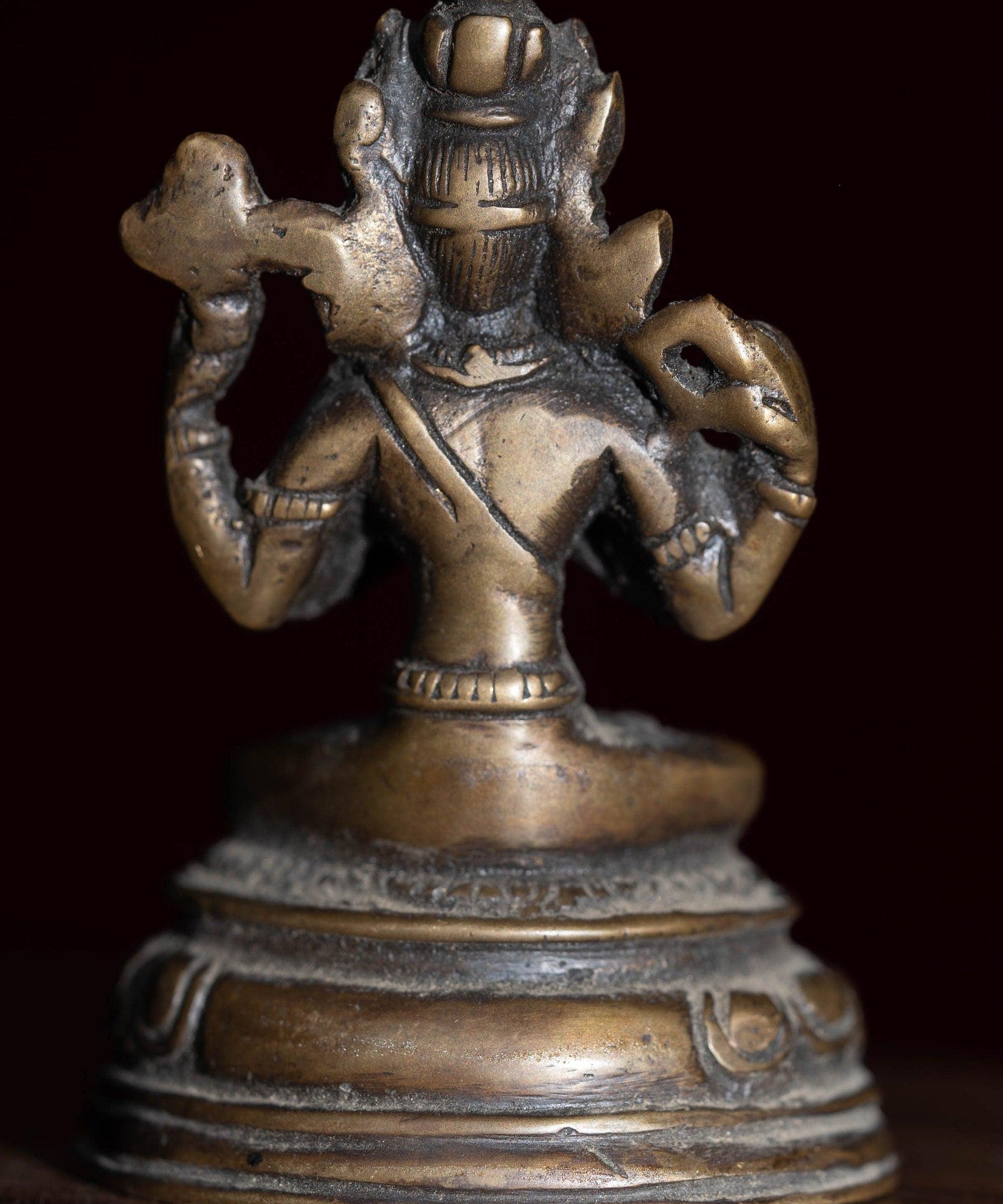 Small size metal statue Antique Chengresi Buddha Statue