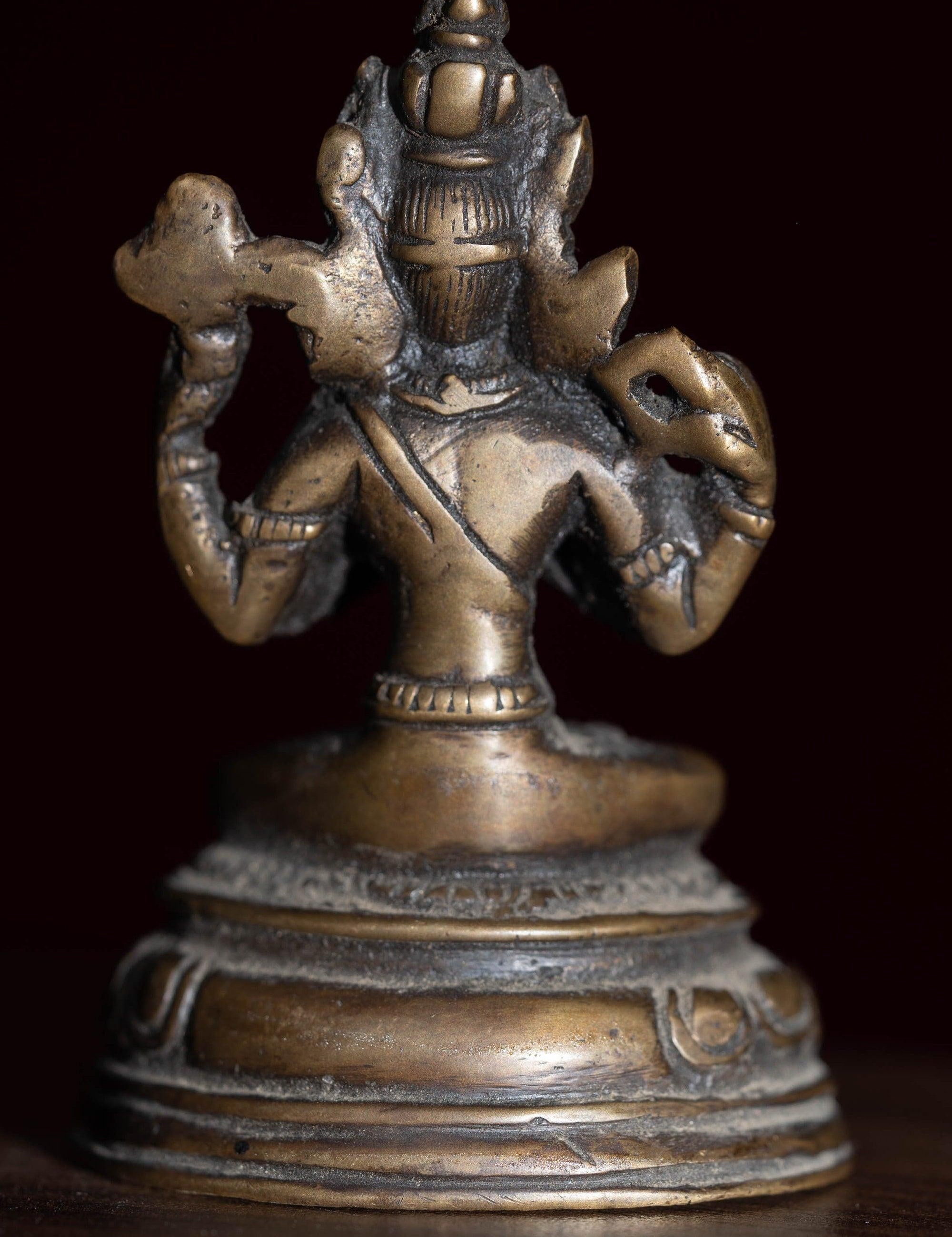 Small size metal statue Antique Chengresi Buddha Statue