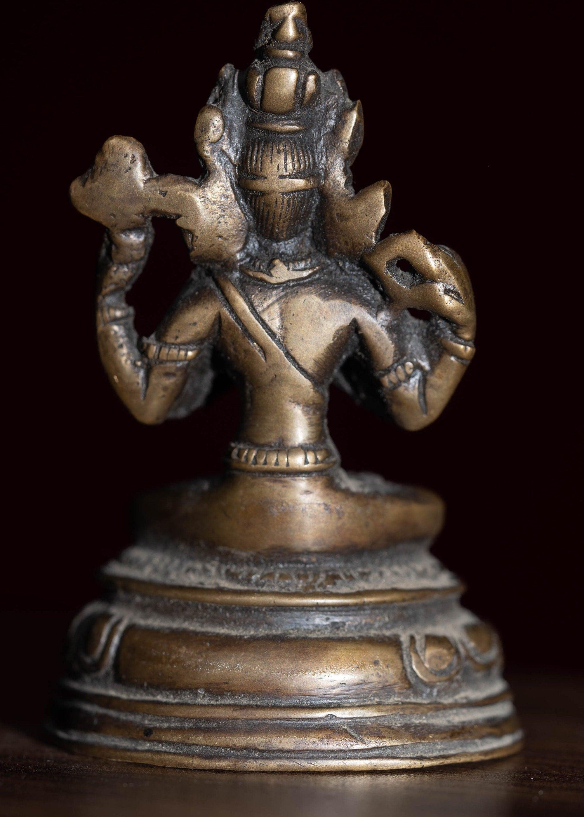 Small size metal statue Antique Chengresi Buddha Statue