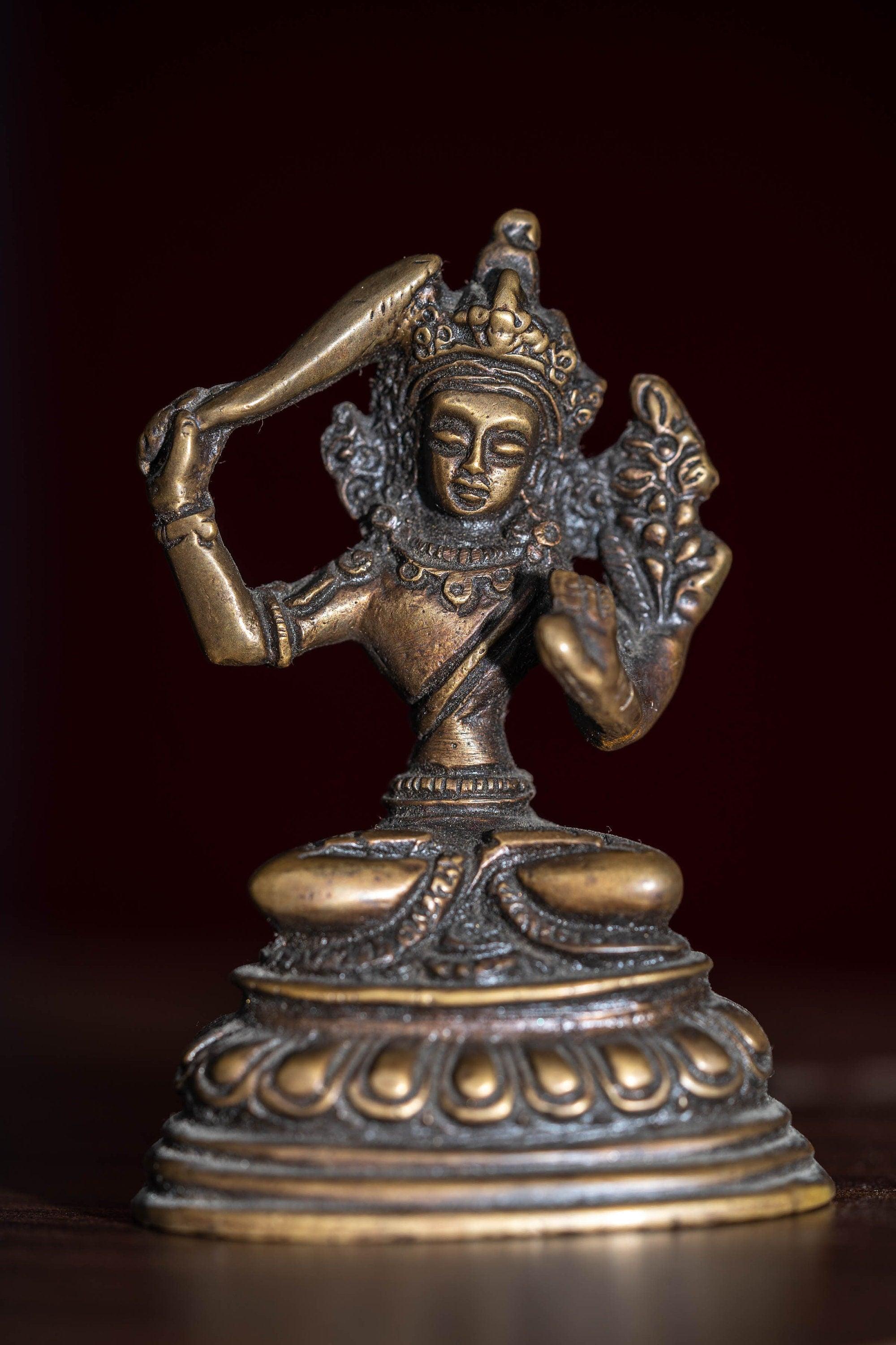 Manjushri small size statue for gifts , home and altar space. 
