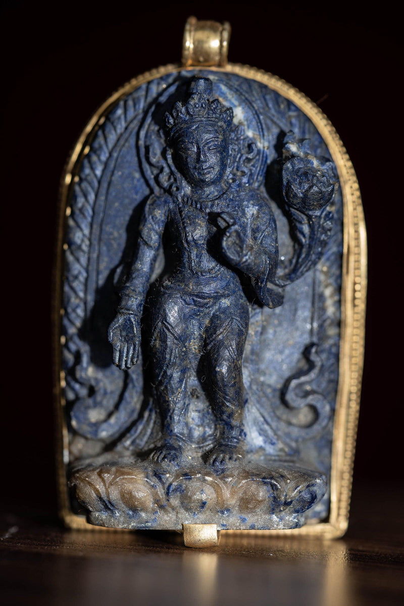 Antique Lapis Lokeshwor Statue