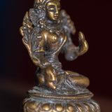 White tara mini size handmade copper statue for altar , decoration , home and gifts