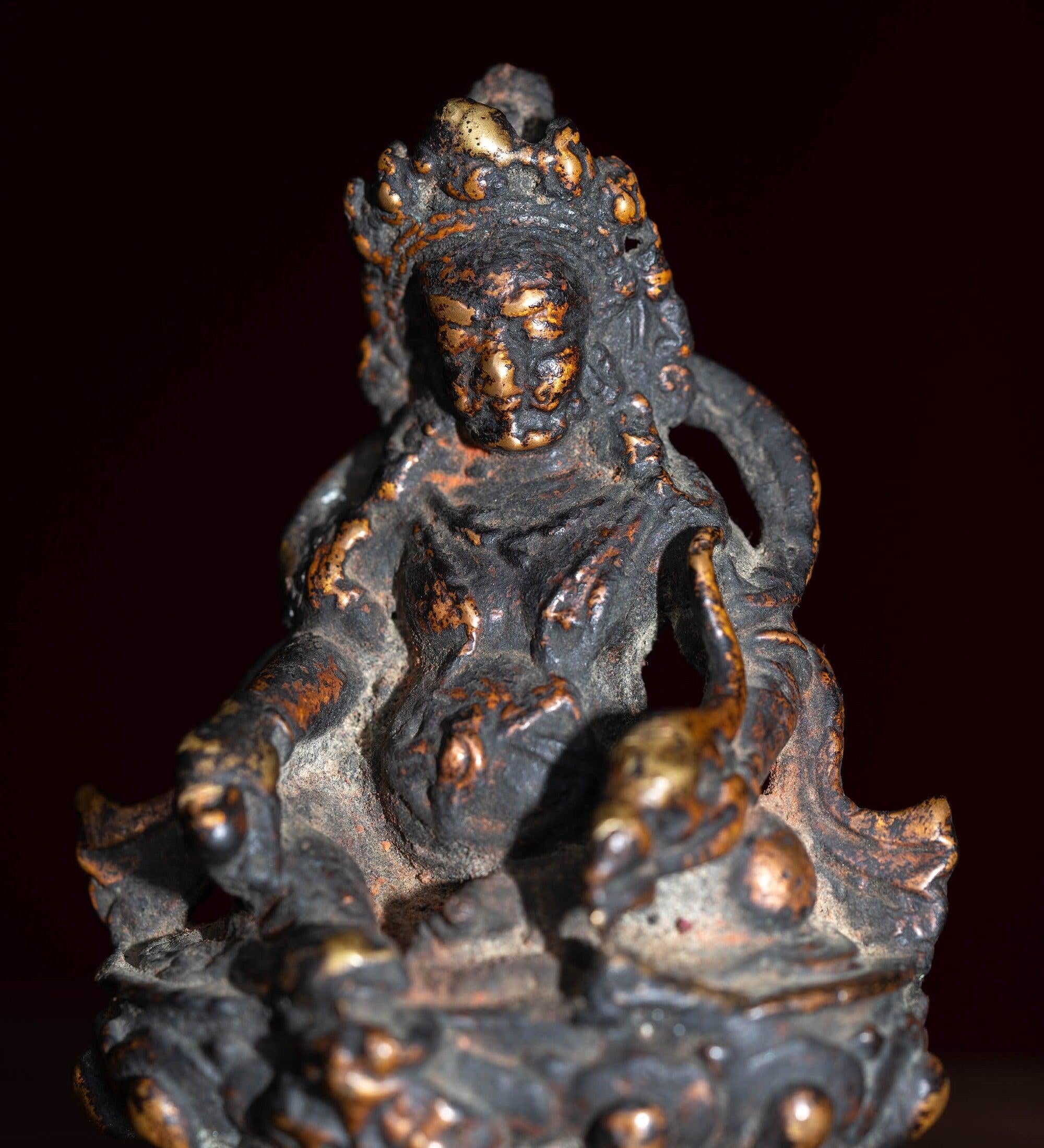 Authentic antique statue of Zambala- The god of Wealth and fortune