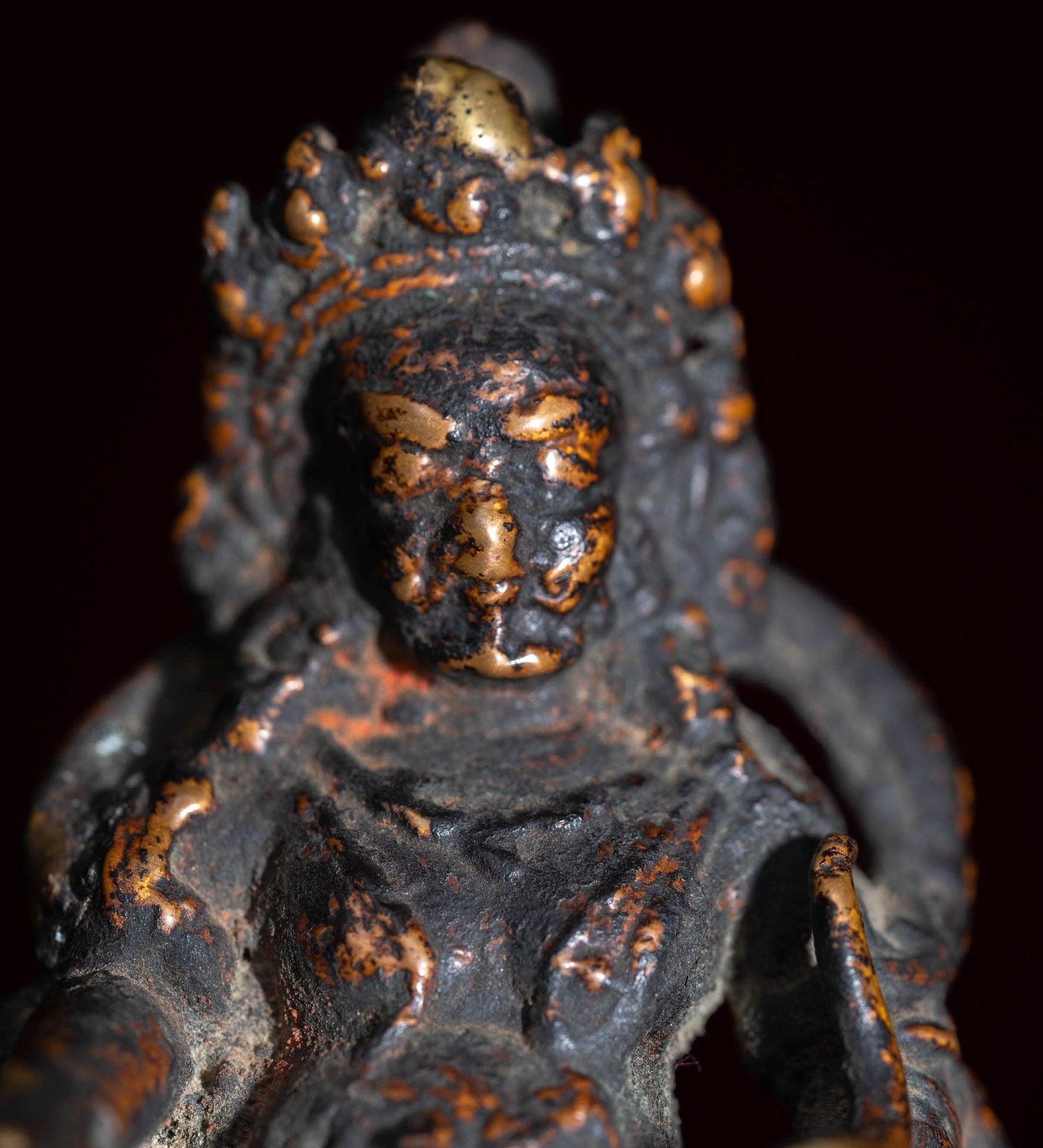 Authentic antique statue of Zambala- The god of Wealth and fortune