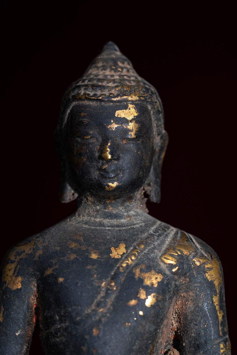 antique statue Shakyamuni Buddha bronze