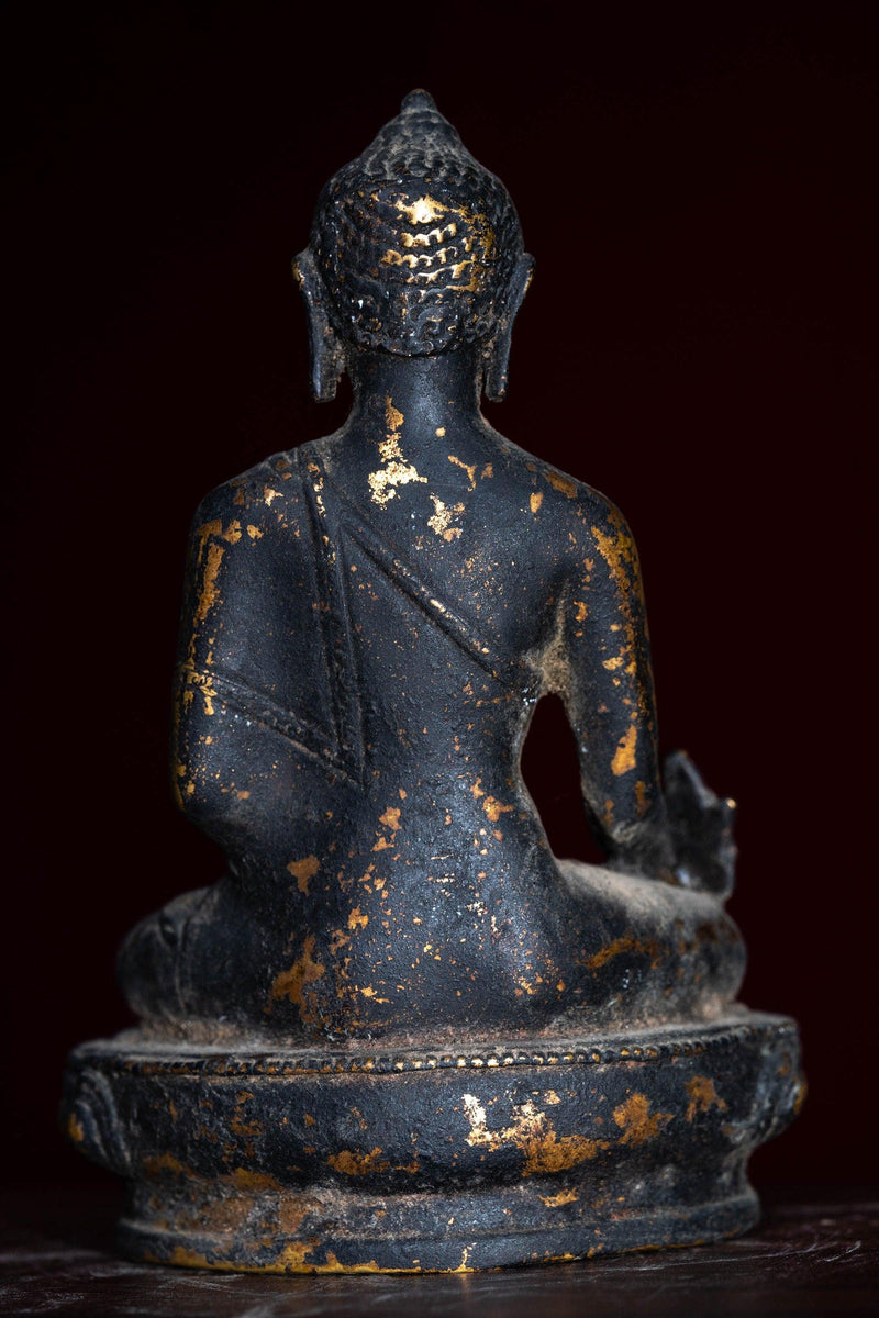 antique collection piece of Medicine Buddha metal -bronze statue