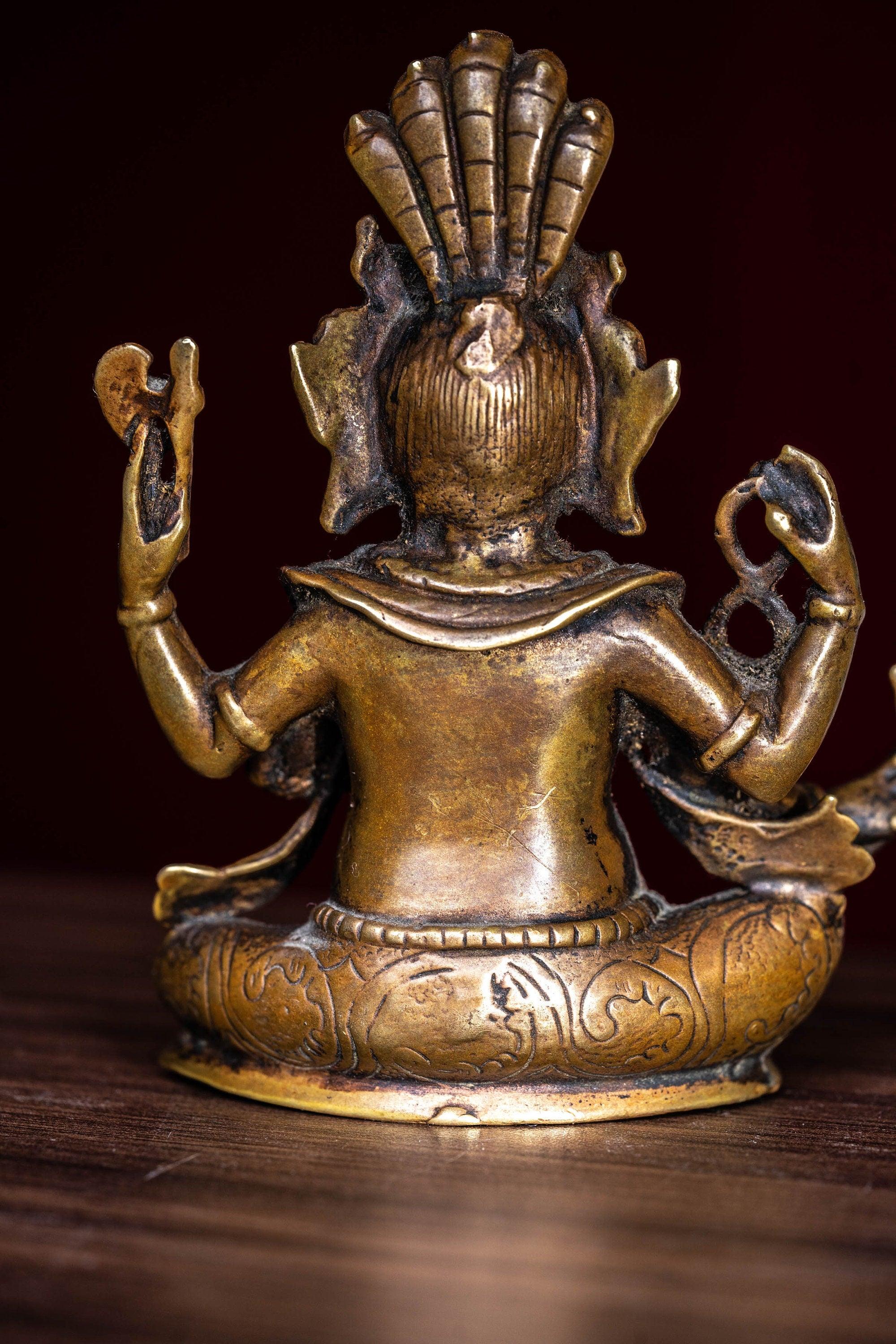 Handmade Copper Ganesh Statue.