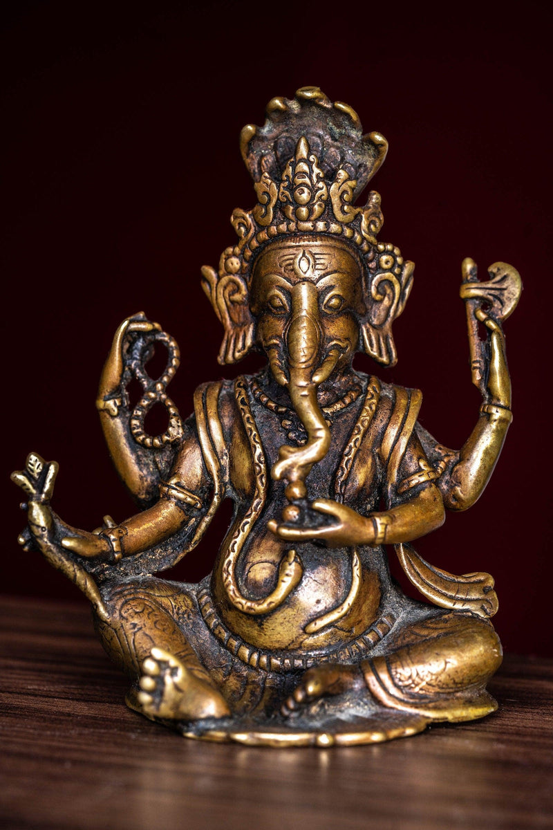 Handmade Copper Ganesh Statue.