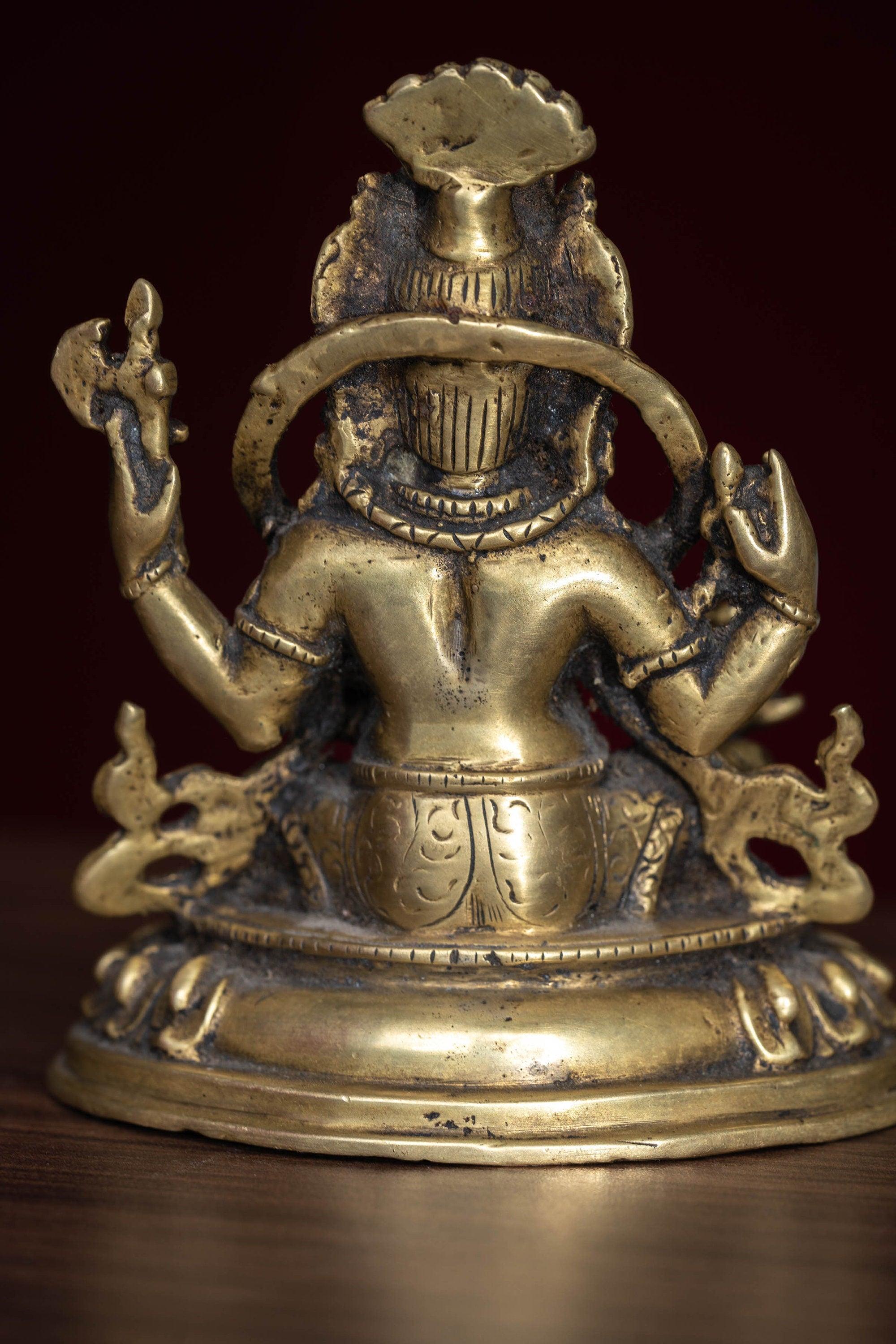 Handmade Copper Ganesh Statue.