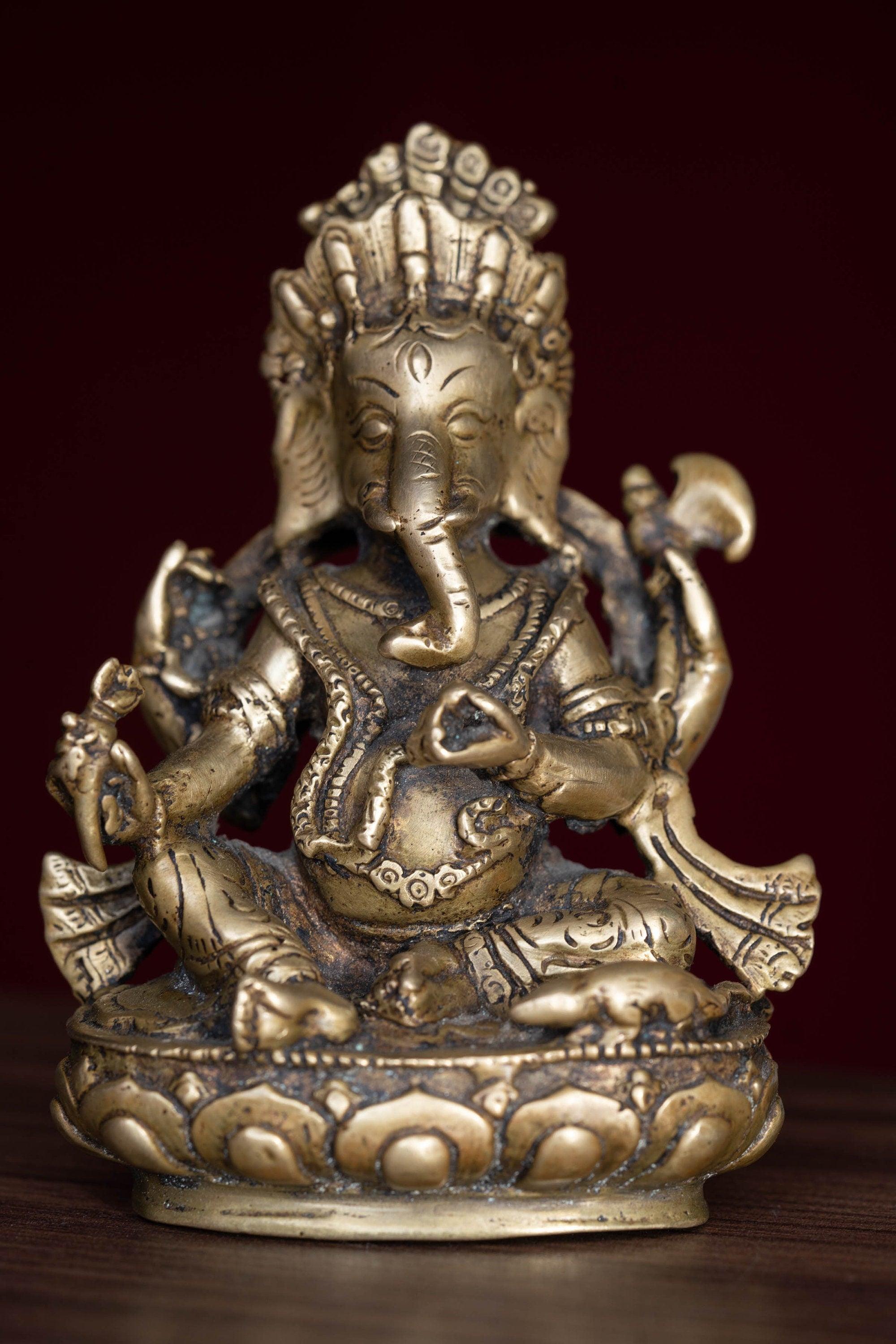 Handmade Copper Ganesh Statue.