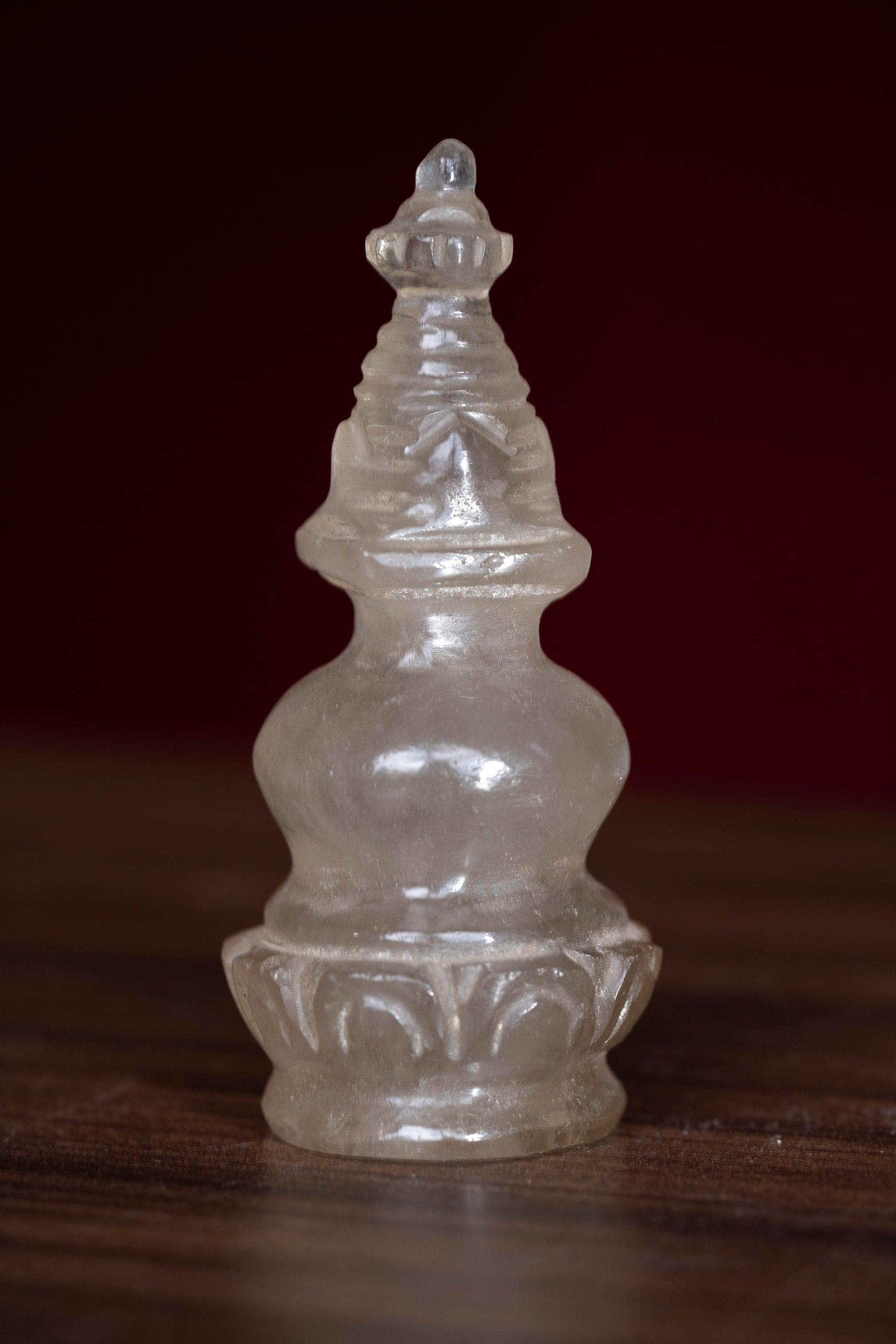 Crystal Stupa small size hand carving