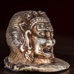 Bone carving Bhairav statue for altar and rituals
