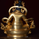 Small size gold plated zambala statue - god of wealth and fortune