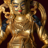 Small size gold plated zambala statue - god of wealth and fortune