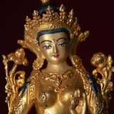 Green tara metal statue small size for home, decor, altar space