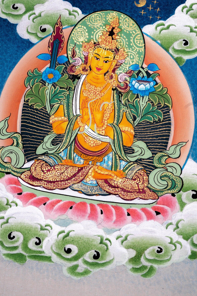 Authentic Manjushri Arts - 5 Manjushri thangka