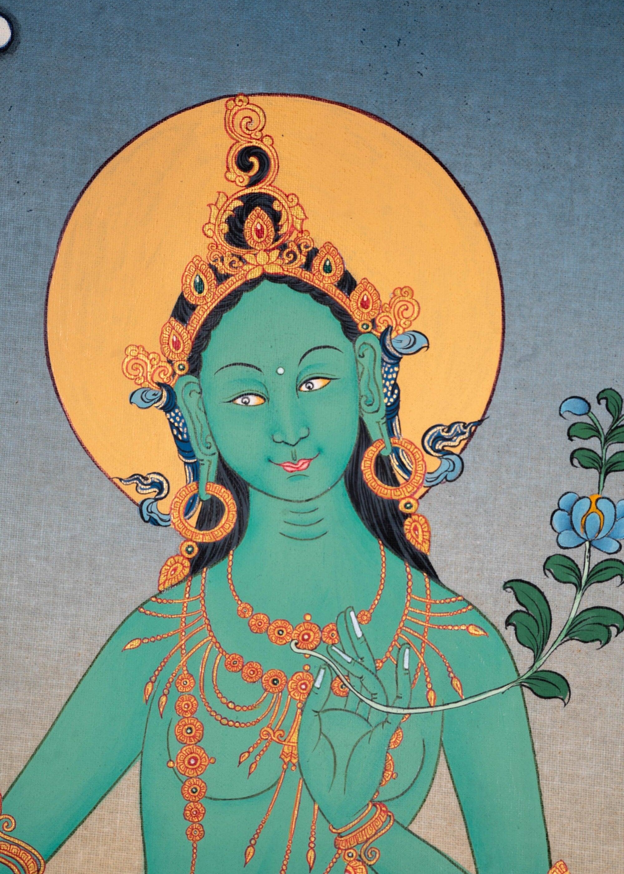 High Quality Green Tara Thangka Painting