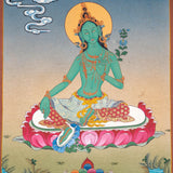 High Quality Green Tara Thangka Painting