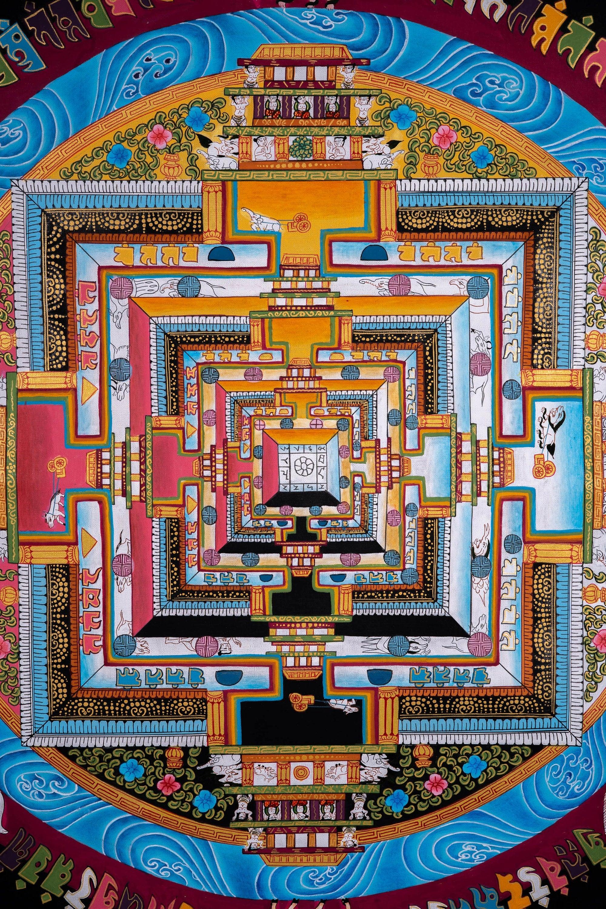 Wall hanging Kalchakra Mandala Art For home decor and and Wall hanging 