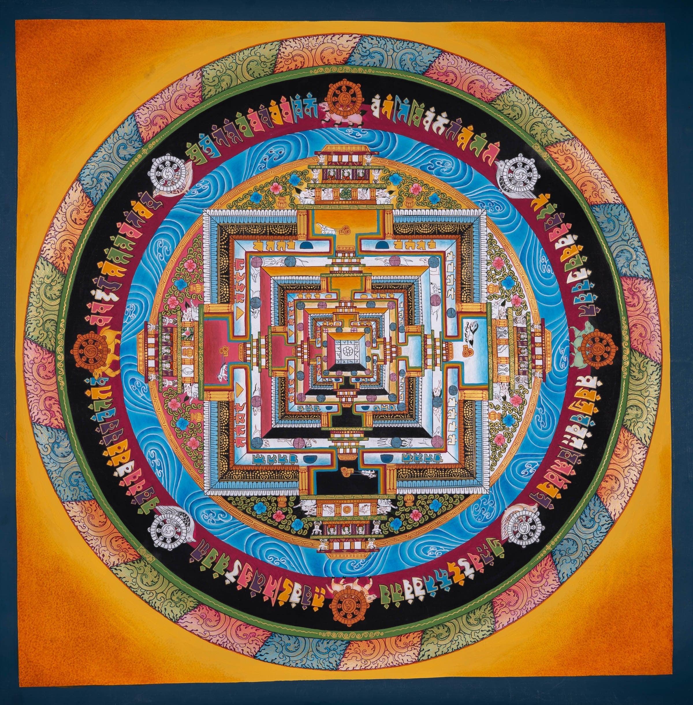 Wall hanging Kalchakra Mandala Art For home decor and and Wall hanging 