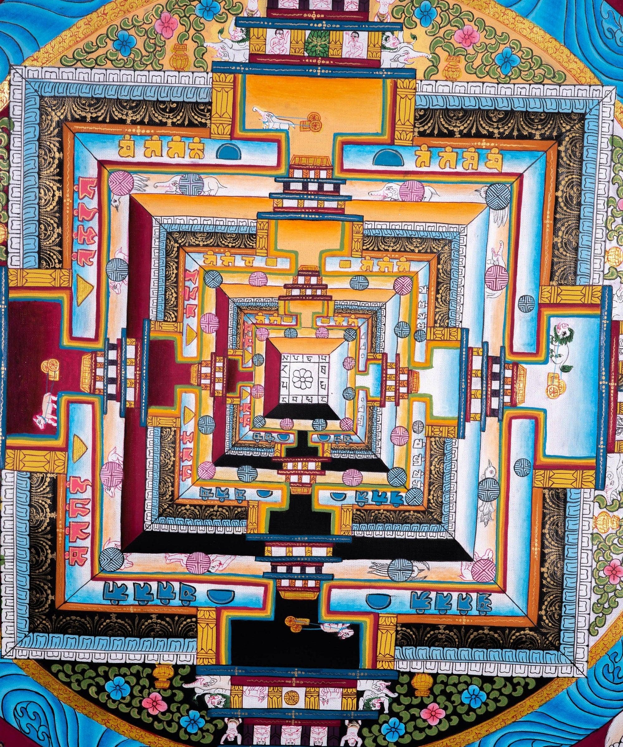 Kalchakra Mandala Wall Hanging Painting  For home decor and and Wall hanging 