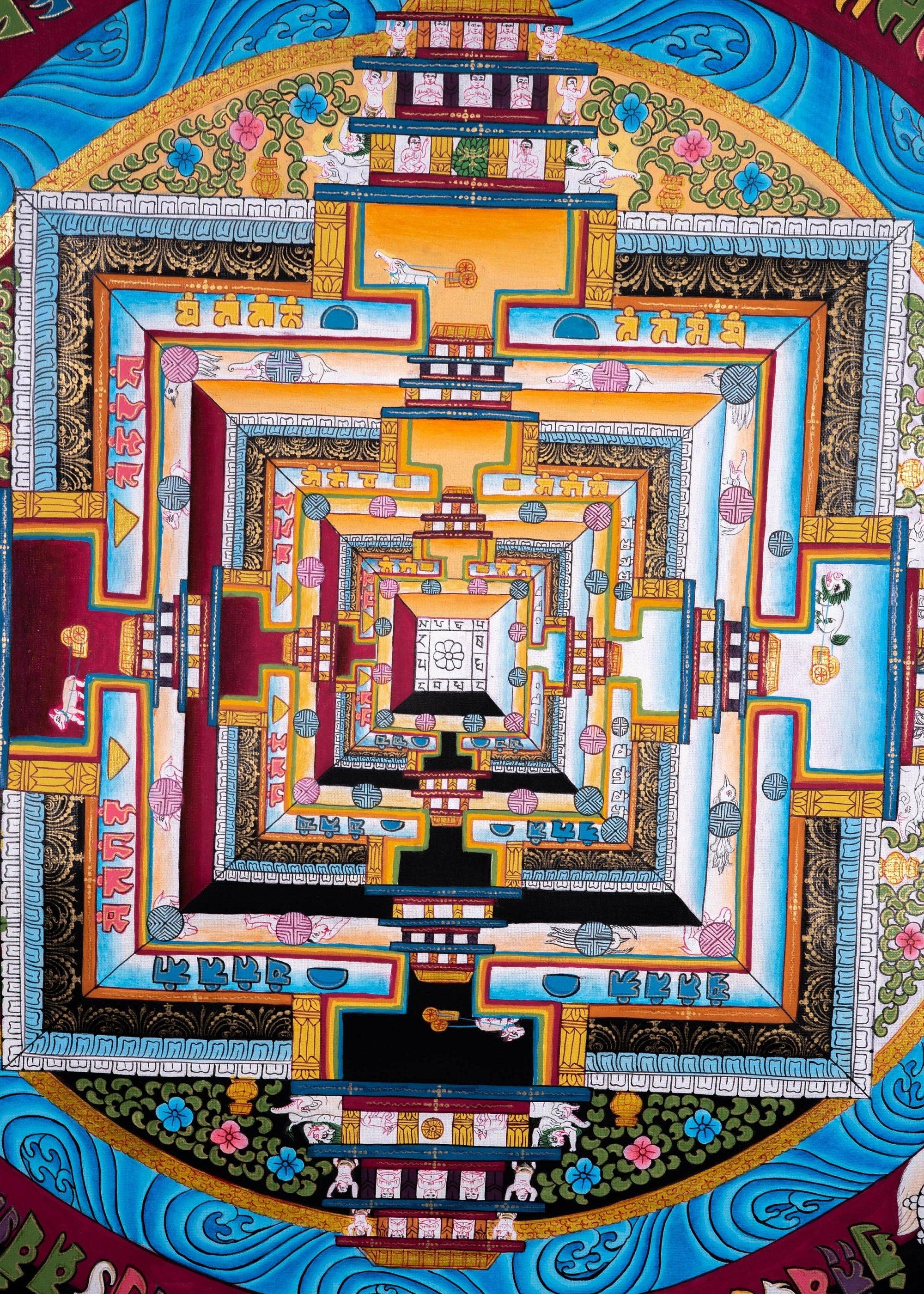 Kalchakra Mandala Wall Hanging Painting  For home decor and and Wall hanging 