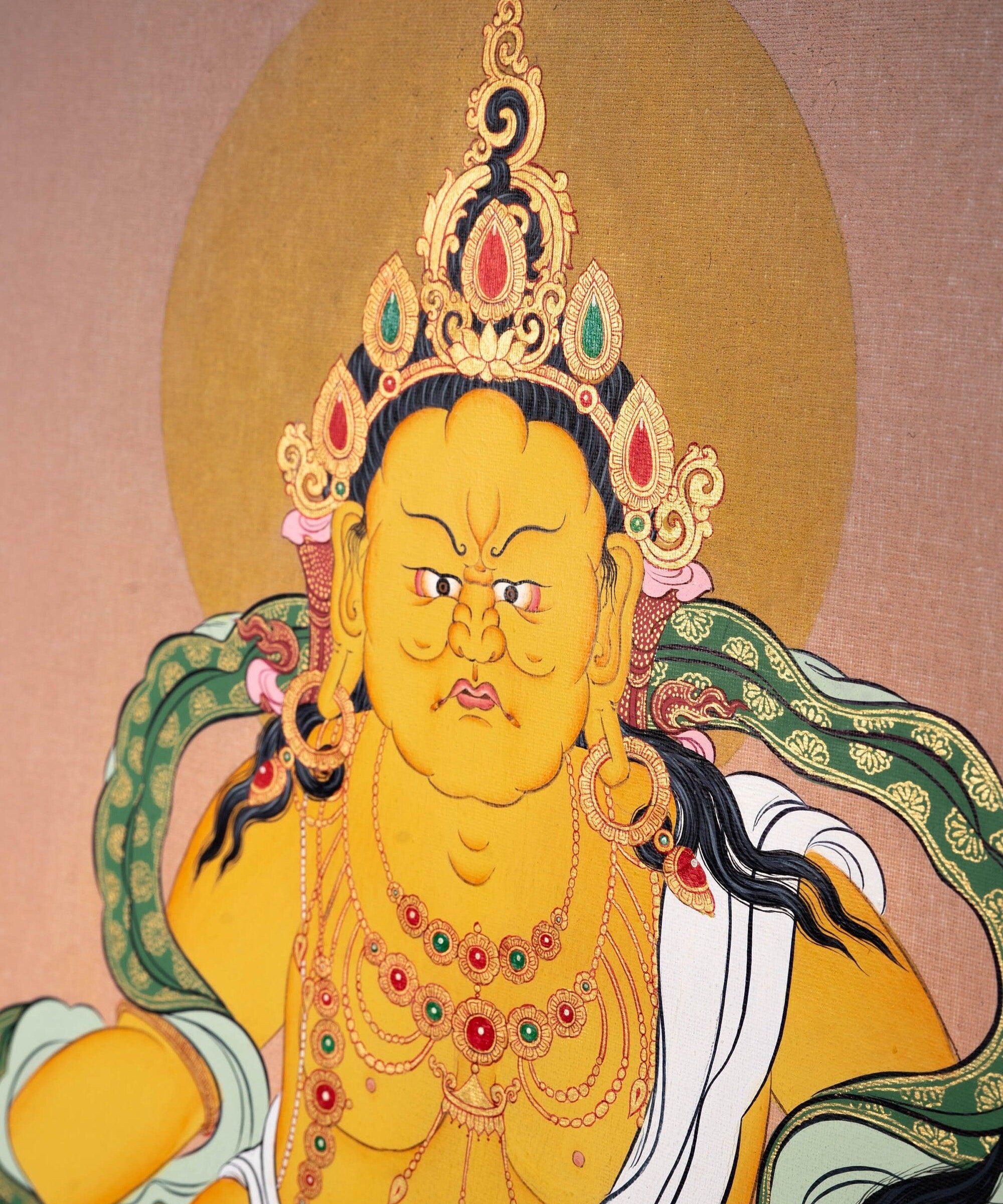 High quality Kuber Thangka on canvas
