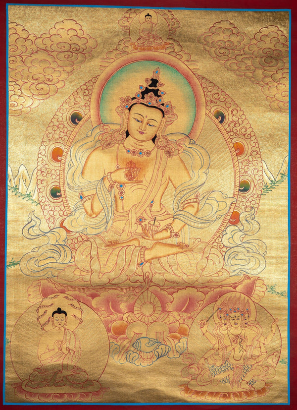 Vajrasattva Tibetan Thangka Art For Meditational Practice and Spiritual Gifts