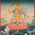 Genuine Hand Arts from Nepal - Manjushri Thangka For Meditational Practice and Spiritual Gifts