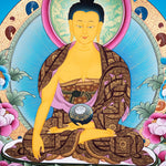 Tibetan Thangka Painting of Shakyamuni Buddha
