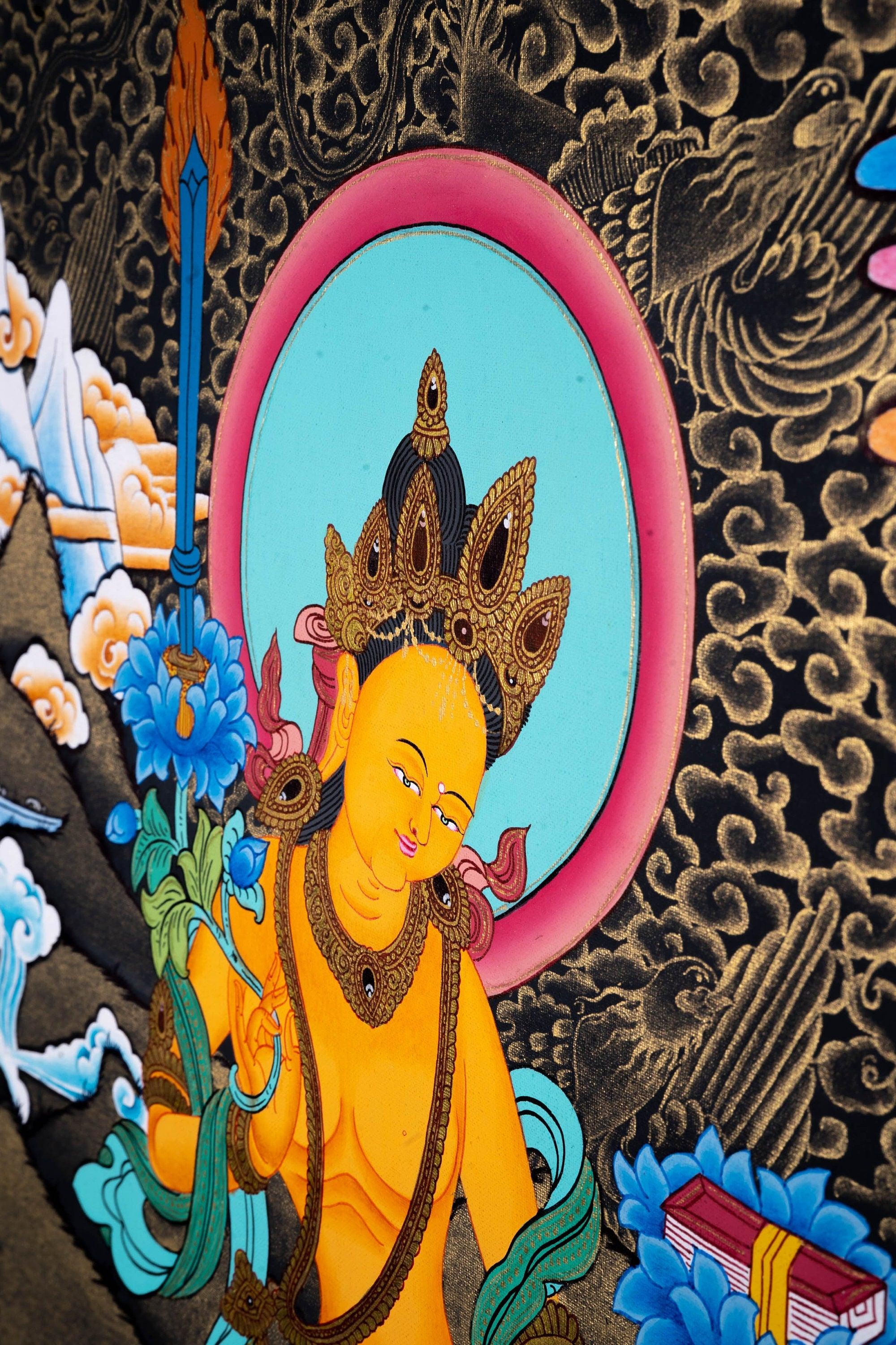 Fine Quality Manjushri Thangka For home decor and and Wall hanging 