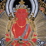 Fine Thangka art -  Amitabha Buddha Painting - Himalayas Shop