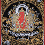 Fine Thangka art -  Amitabha Buddha Painting - Himalayas Shop