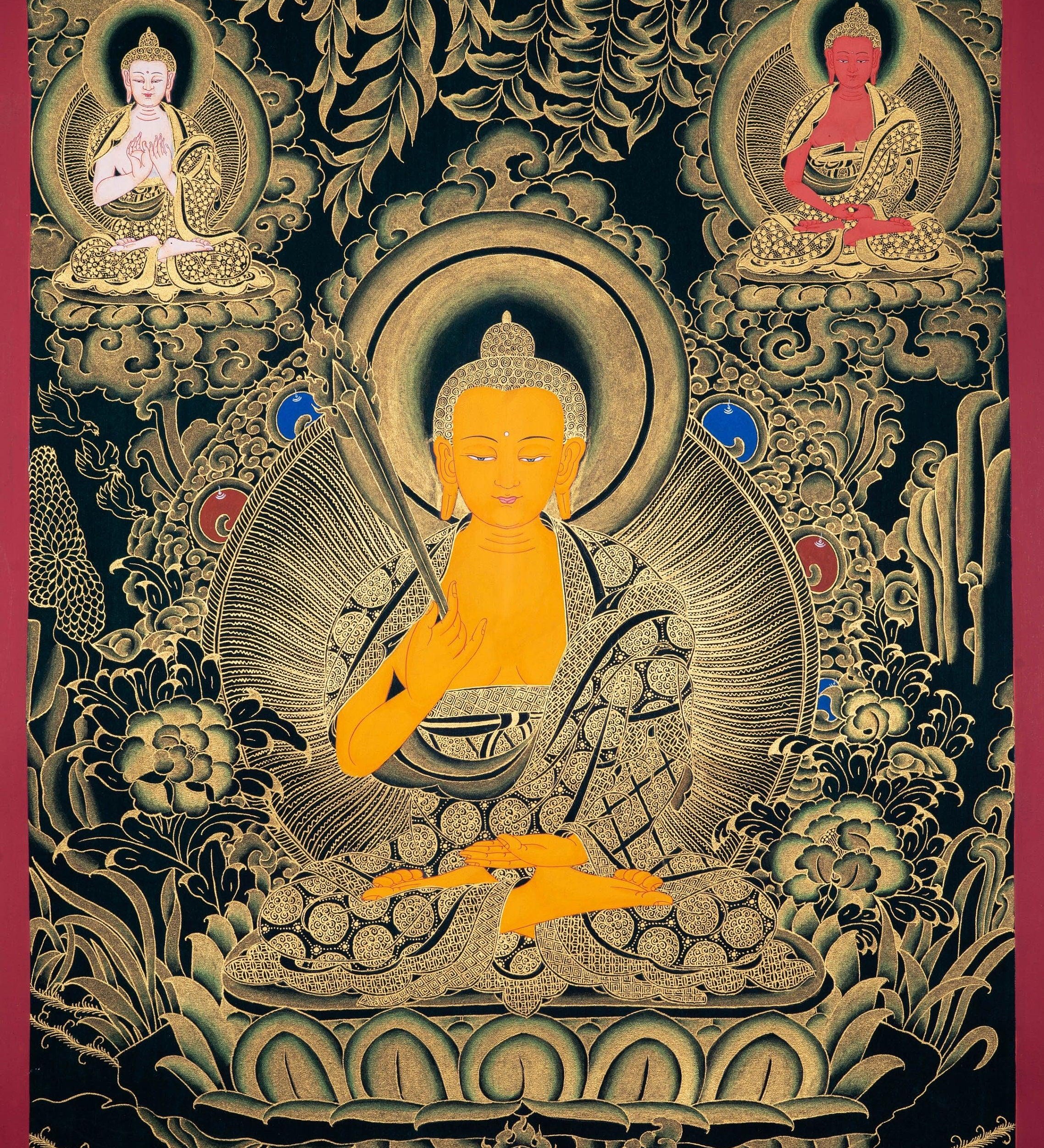 Beautiful Thangka Painting of Shakyamuni Buddha