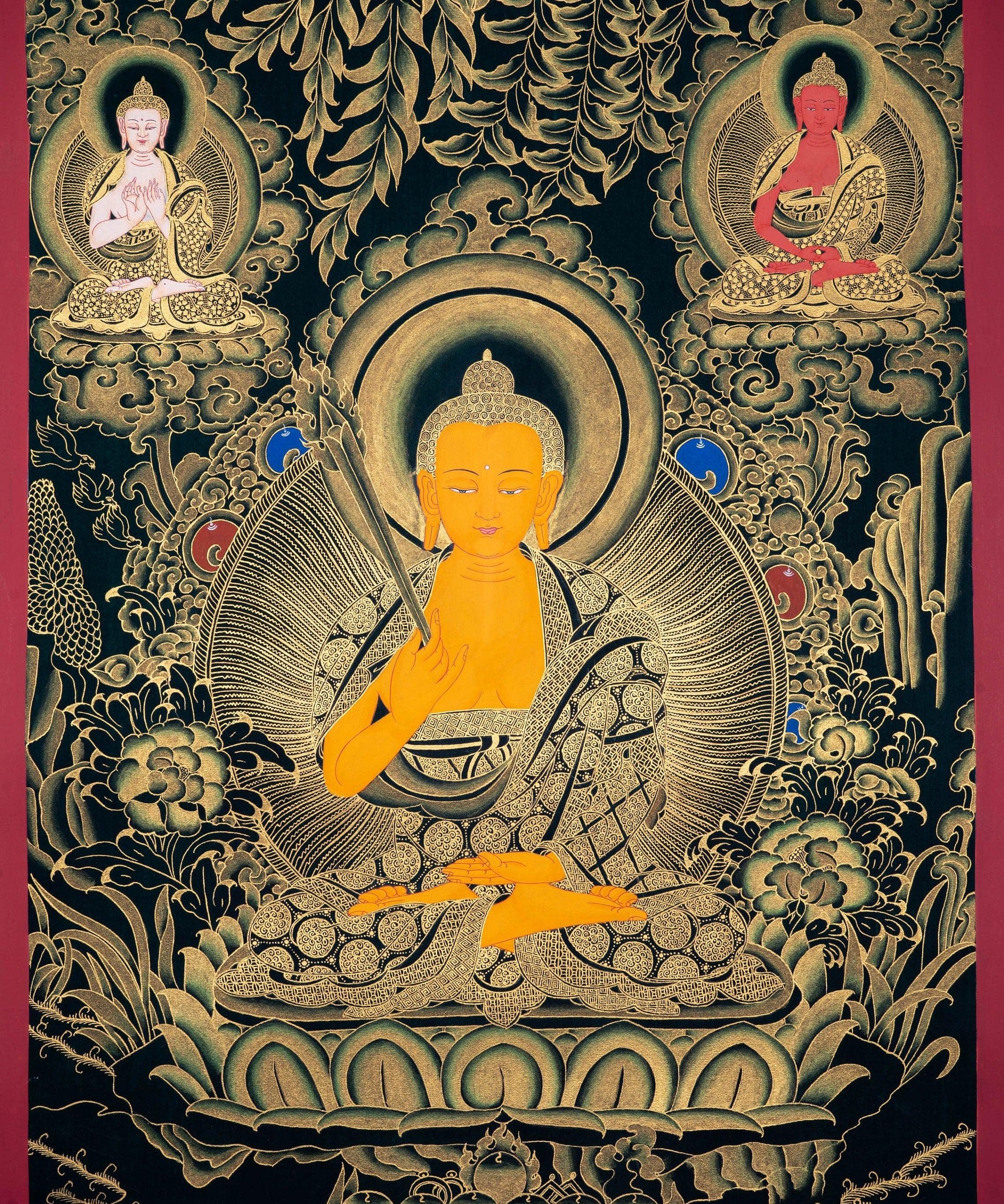 Beautiful Thangka Painting of Shakyamuni Buddha
