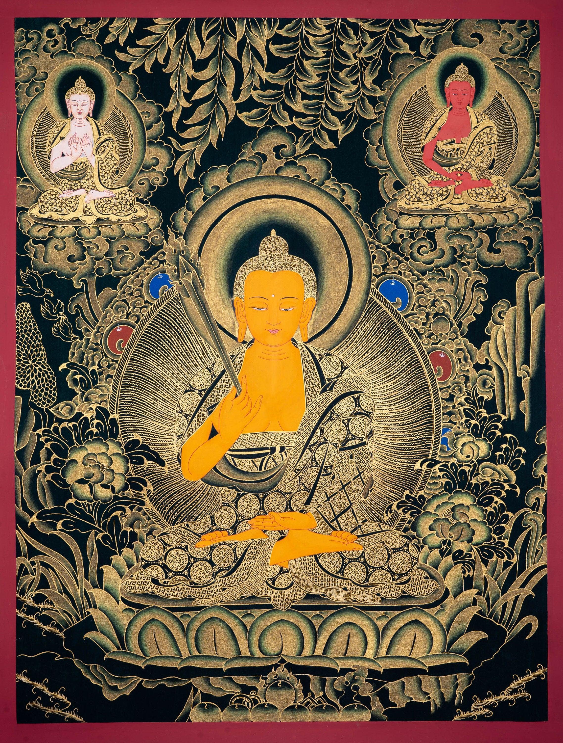 Beautiful Thangka Painting of Shakyamuni Buddha