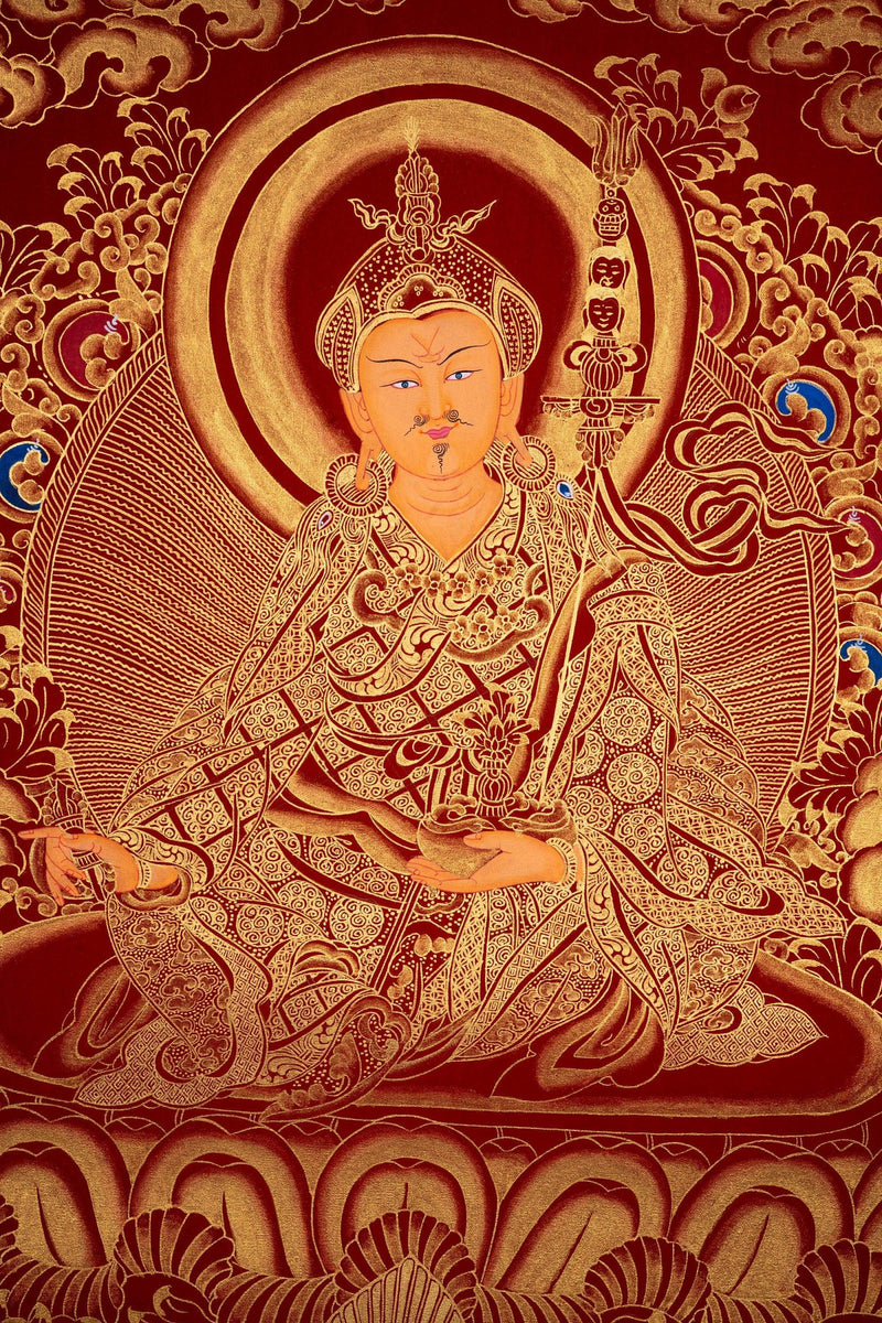 Guru Rinpoche Thangka Painting - Guru Padmasambhava - Himalayas Shop