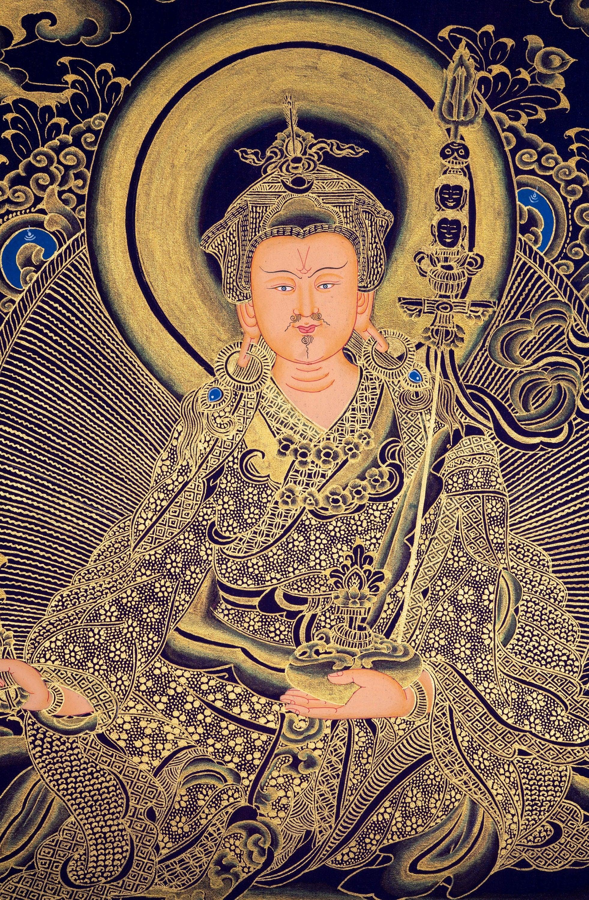 Guru Rinpoche Thangka Painting - Guru Padmasambhava - Himalayas Shop