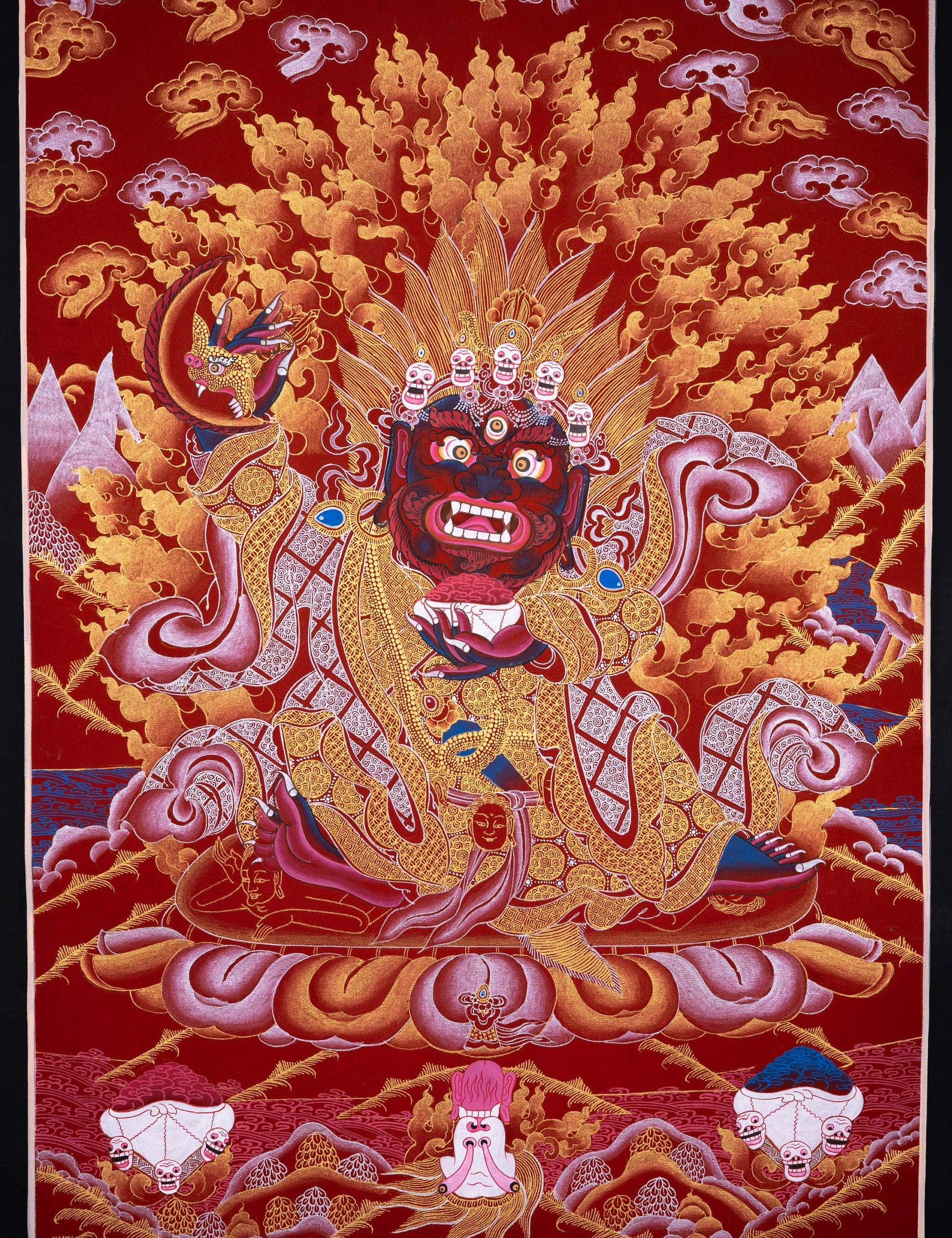 Pudke Mahakala Thangka Painting - Himalayas Shop