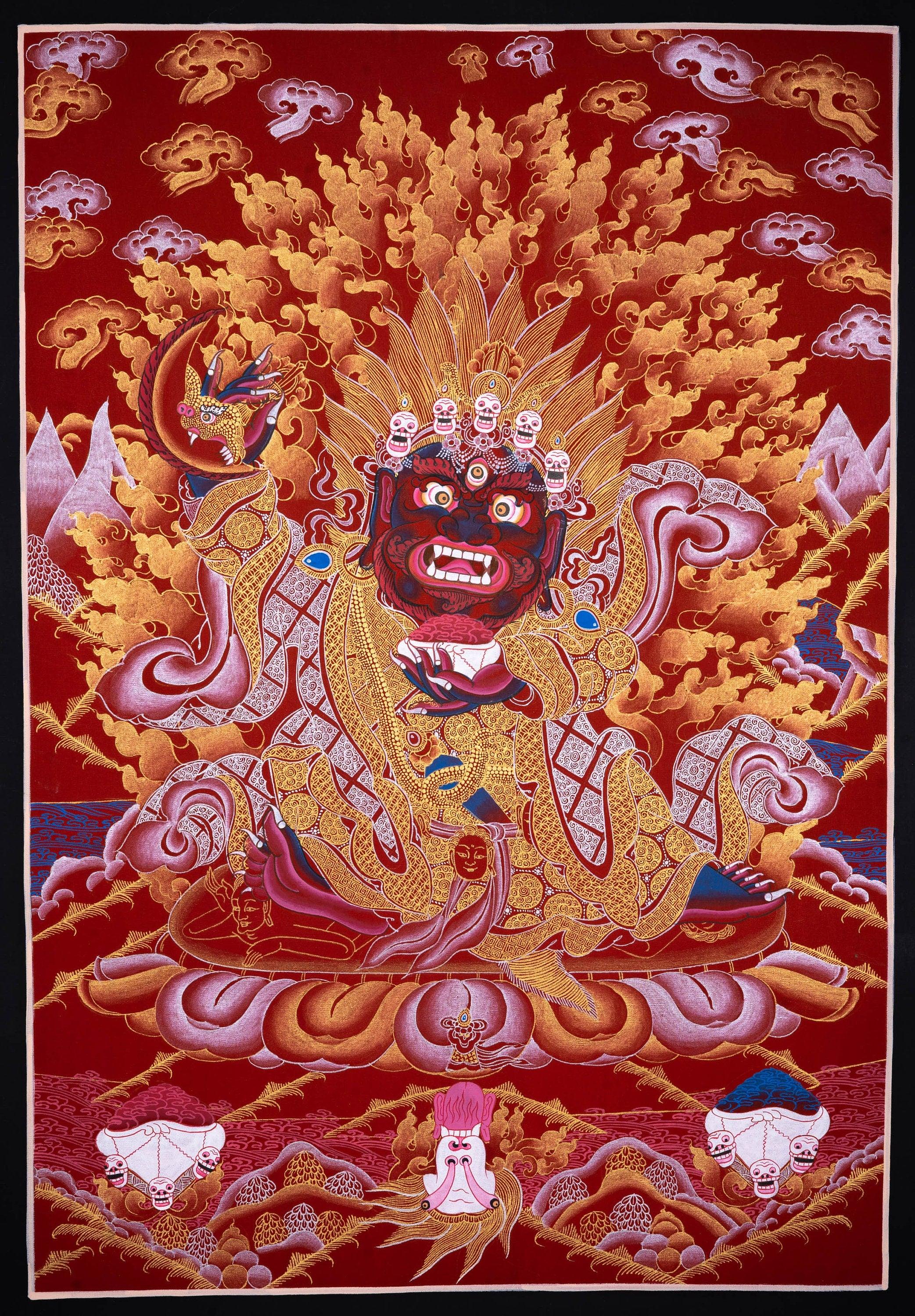 Pudke Mahakala Thangka Painting - Himalayas Shop