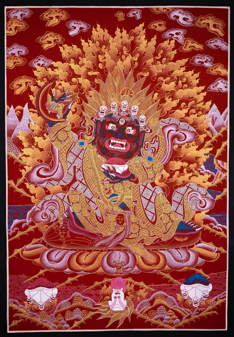 Pudke Mahakala Thangka Painting - Himalayas Shop
