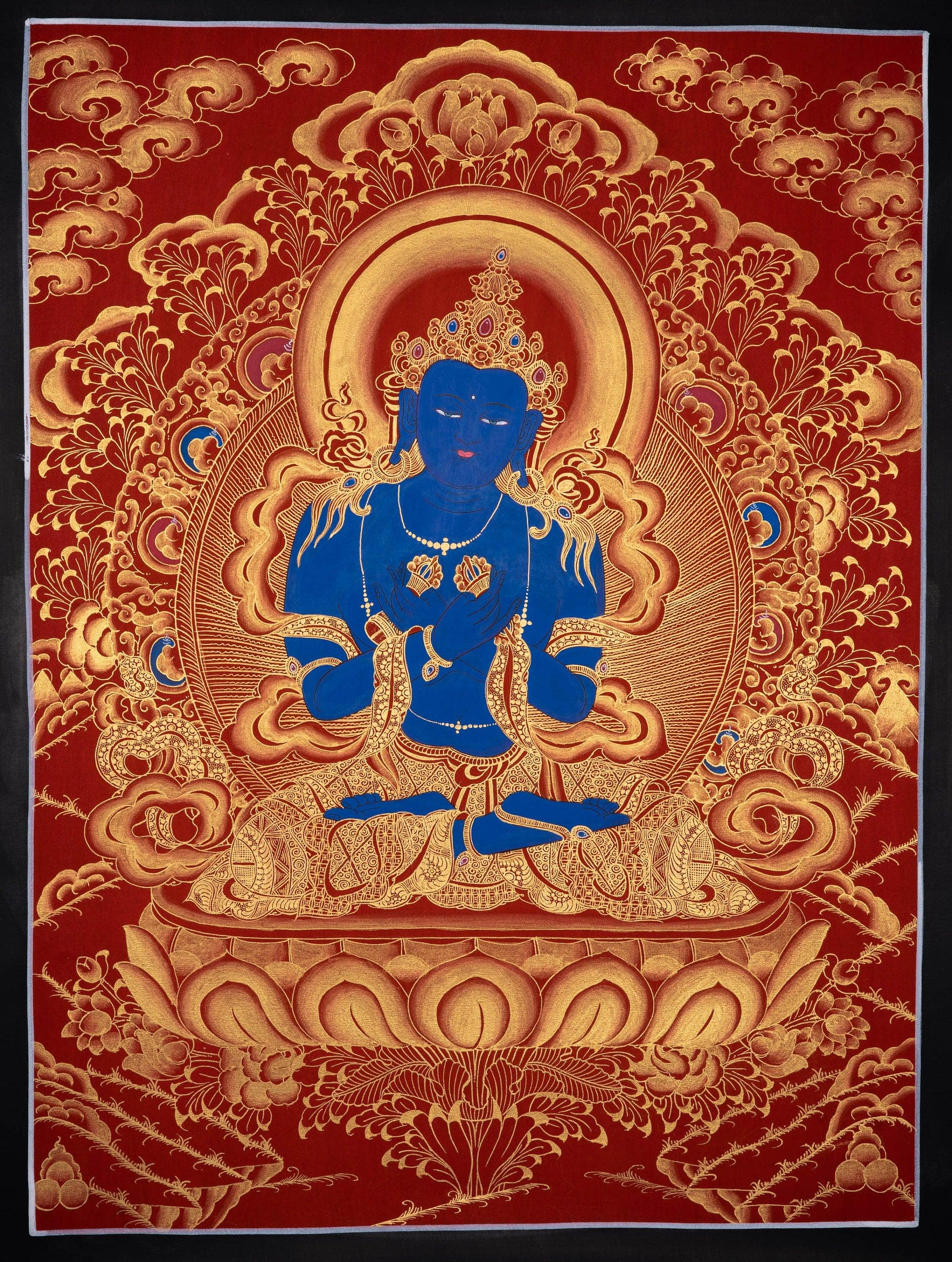 Vajradhara - Thangka Painting For Meditational Practice and Spiritual Gifts