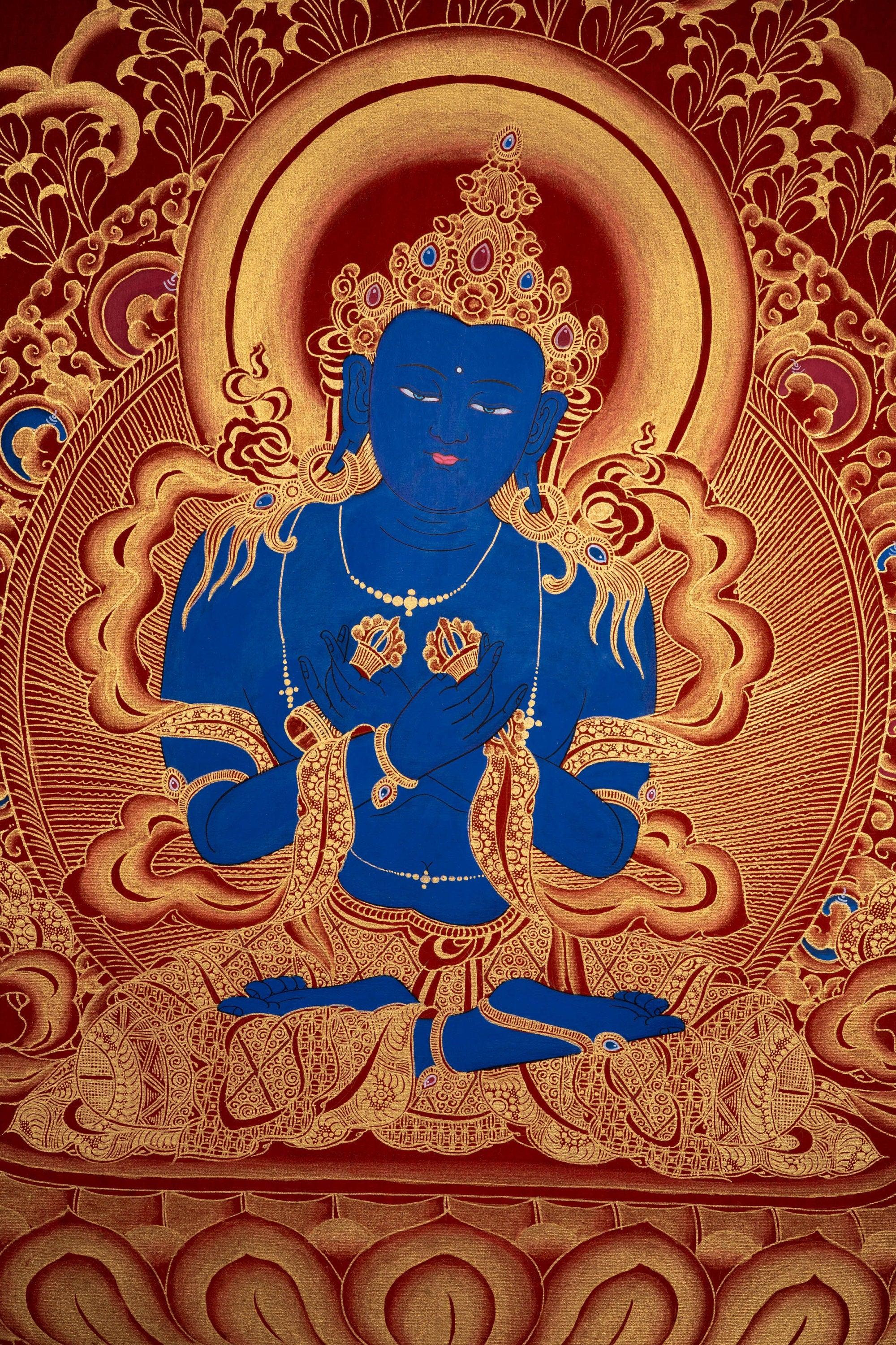 Vajradhara - Thangka Painting For Meditational Practice and Spiritual Gifts